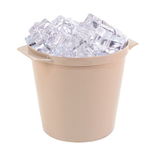 Essential 3 Quart Round Ice Bucket with Handles, Blush